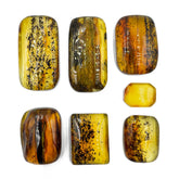 Fossil Amber Rectangular Free Shape Cabochons
